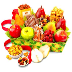 A Gift Inside Orchard Delight Fruit and Gourmet Basket