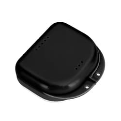 Annhua Orthodontic Mouthguard Case Dental Retainer Case with Vent Holes, Denture Holder Case Aligner Container Slim for Household|Office|Travel - Easy to Use - Black