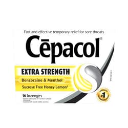 Cepacol Sore Throat Lozenges with Pain Numbing Relief, Extra Strength, Honey-Lemon, 16 lozenges