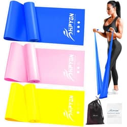 HPYGN Resistance Bands, Exercise Bands, Physical Therapy Bands for Strength Training, Yoga, Pilates, Stretching, Stretch Elastic Band with Different Strengths, Workout Bands for Home Gym