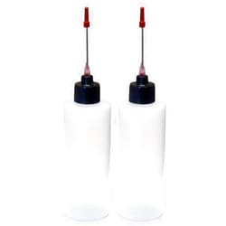 Liberty Products 2-4oz Plastic Squeeze Bottles with 1.5 inch Stainless Steel Applicators