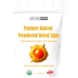 BUY THE CRAVE Pasture Raised, Grade A Eggs, Grass Fed Powdered Dried Eggs 64 OZ Pack, Makes 170 EGGS Emergency, MRE Food Supply, Freeze Dried Survival Food for Hiking, Camping Essentials