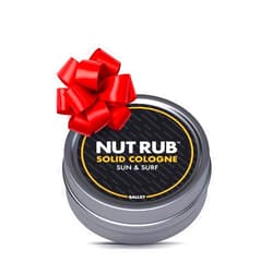 Ballsy Body & Groin Rub, Cologne for Everywhere, with Beeswax, Coconut and Sunflower Seed Oil, Sun and Surf .85 oz