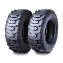 SUPERGUIDER Set 2 New Heavy Duty 10-16.5/12 Ply SKS1 Industrial Skid Steer Tire w/Rim Guard