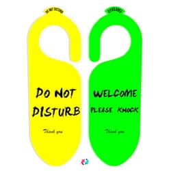 JJDOU Do Not Disturb Door Hanger Sign 2Pack Office Door Signs Double-sided Do Not Disturb & Welcome Please Knock for Business Office Home Therapists Clinic Dorm Online Class and Meeting Sessions.