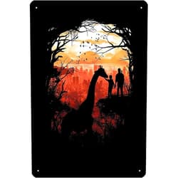 Oedrtqi The Last Of Us Poster 8 x 12 Inch Funny Metal Tin Sign Game Room Man Cave Wall Decor