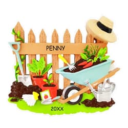 DIBSIES Personalized Earth Friendly Christmas Ornament (Gardener)