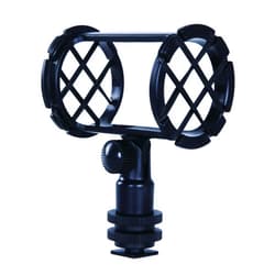 Movo SMM1 Microphone Shock Mount with Camera Cold Shoe for Shotgun Microphones 19-25mm in Diameter (Including Rode NTG-1, NTG-2, Sennheiser MKE-600)