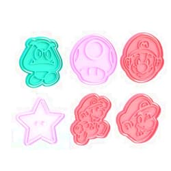 Handmade Mario Bros Cookie Cutter & Stamp