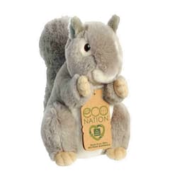 Aurora® Responsibly Made Eco Nation™ Squirrel Stuffed Animal - Ideal for Playtime Adventures - Perfect for Birthdays or Just Because - Gray 8 Inches