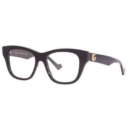 Gucci GG0999O 001 Transparent Black Cat-Eye Women's Sunglasses