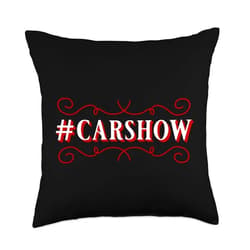 Visit The Hot Rods Store # carshow-Vintage Hot Rod Throw Pillow, 18x18, Multicolor