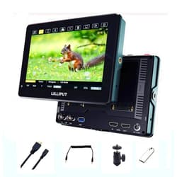 BAFONGCINE Lilliput HT7S 7 Inch Camera Field Monitor,Urtra Bright 2000 Nits 1920 * 1080 Touch Screen Director AC Monitor with 3G-SDI&HDMI Input/Output and Dual Battery Slot