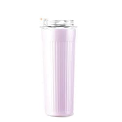 Puraville 14 oz Coffee Tumbler with Lid and Straw, Stainless Steel Insulated Travel Coffee Mug with Lid, Reusable Skinny Tumbler Cup for Women and Men, Lilac