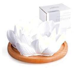 Suhatjia Passive Essential Oil Diffuser,Aromatherapy Passive Mini Ceramic Essential Oil Small Diffuser for Desk Office Home Gift (Lotus)
