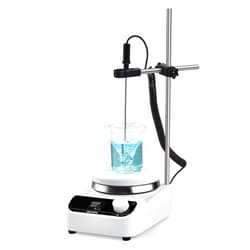 LACHOI Magnetic Stirrer Hot Plate Max 280℃ 5.3 in Magnetic Stir Plate 200-1500RPM 5000ml Capacity Magnetic Hotplate Stirrer Mixer,1-999min Timer,Temp Probe Sensor&Stir Bar(Heating/LCD Display)