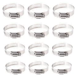 Rustark 25-Pcs Adjustable [33 to 57mm] Range Worm Gear Hose Clamp Fuel Line Clamp Assortment Kit for Plumbing - 304 Stainless Steel