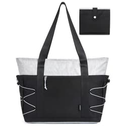 BAGSMART Travel Tote Bag for Women, Foldable Beach Bag With Zipper, 30L Large Gym Tote for Everyday