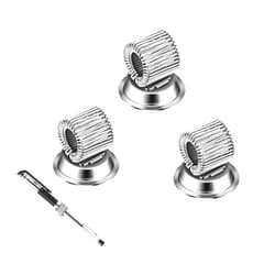 Medsuo 3pcs Strong Magnetic Single Pen Holders Organizer Clips with Adjustable Spring Loop Fit for Any Size Pens Removable Push Pins on Refrigerator, Whiteboard, Erase Board and Bulletion Board