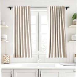 UHITECH Ivory Blackout Curtains 54 Inches Long Thermal Insulated 2 Panels Sets Bedroom 100% Black Out Curtain Light Blocking Drapes for Nursery Kids (52W x 54L)