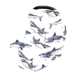 Kigai Sharks Baby Car Seat Cover Soft Breathable Breastfeeding Cover Stroller Canopy Cover for Girls and Boys