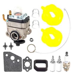 BlueStars 753-06258A Carburetor Carb with Air Filter Tune-Up Kit - For Ryobi RY251PH RY252CS RY253SS RY254BC 2 Cycle 25cc Engine Cultivator String Trimmer Edger 307160001 316299372 316773800 Trimmer