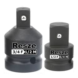 Resze 2PCS Impact Socket Adapter and Reducer Set,3/4