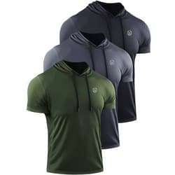 NELEUS Dry Fit Workout Athletic Muscle Tank Top Running Shirts with Hoods
