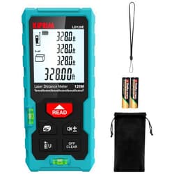 Kiprim Laser Distance Measure High Accuracy 393ft LD120E Laser Tape Measure 120M Compact Laser Measurement Tool with Larger Backlit LCD Display,ft/m/in Switching,Bubble Level