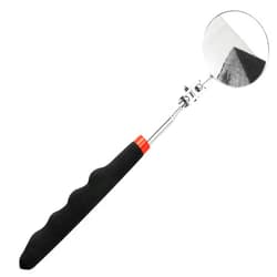 ZZHXSM Stainless Steel Telescopic Review Mirror 30mm Round Mirror 360 Degree Rotation Telescoping Inspection Mirror Mechanics for Viewing Dead Angle, Checking the Underbody