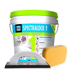 Generic LATICRETE Spectralock 40 Colors Grout Bundle, Rubi Grout Floats PRO, Hidro Rounded Sponges (Bright White)