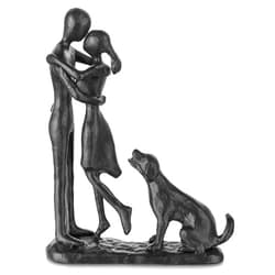 Sziqiqi Iron for Her - Couple Love Sculpture Iron for Couple Girlfriend Wife Him Black Statue Metal Figurines for Home Decor Wedding Christmas Birthday Gifts