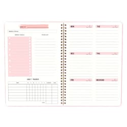 KAICN Undated Weekly Planner- Weekly Goals Notebook, A5 To Do List Planner, Habit Tracker Journal with Spiral Binding, 5.7 x 8.0 inches