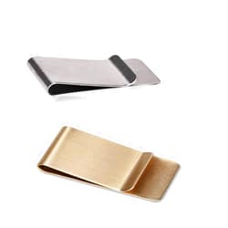 WAFJAMF Small Men's Slim Money Clip Stainless Steel Credit Business Card Holder Pocket Cash Wallet