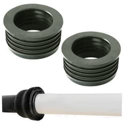 Fernco P44U-305 4-in. Service Weight Cast Iron Hub to 3-in. Sch. 40 PVC Compression Donut, 2-Pack