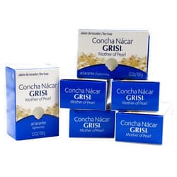 Grisi Concha Nacar Soap, Cleansing Bar Soap with Mother of Pearl, Assists you in Moisturizing, Exfoliating and Non-Comedogenic, 6 Pack of 3.5 Oz each, 6 Bar Soaps
