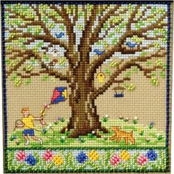 Mill Hill Spring Oak Beaded Counted Cross Stitch Kit Mill Hill 2017 Mighty Oak Quartet Series MH171712
