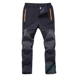 Gash Hao Mens Snow Ski Waterproof Softshell Snowboard Pants Outdoor Hiking Fleece Lined Zipper Bottom Leg