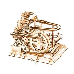 Rowood 3D Puzzles for Adults, Wooden Marblr Run Model Kit, DIY Building Kits for Adults to Build, Craft for Teens, Gift for Adults & Teen Boys Girls, Age 14+, Waterwheel Coaster