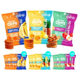 Good Chips by Paramo Snacks Good Chips Crunchy Fruit Crisps - Real Apple, Pineapple, Sweet Plantain - Vegan, Baked/Dried, No Oil - Healthy, Guilt-Free Snack - Pack of 12