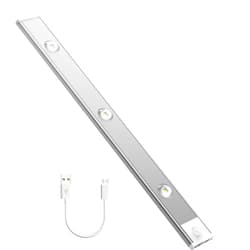 Asluco LED Closet Light, Smart Motion & Light Sensor Under Counter Light, Built-in Large Battery Rechargeable Bar Light, Easy Magnetic Mount Wireless Lighting for Home and Office