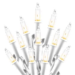 Minetom Clear Christmas Lights Set 100 Count 25 Feet Incandescent Bulb Mini String Lights for Indoor Christmas Tree Garland Birthday Wedding Party Festival Decoration, White Wire