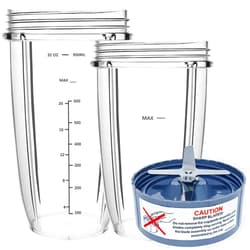 PODCAY Blender Replacement Parts for Nutribullet, 32oz & 24oz Cups with Replacement Extractor Blade, Compatible with Nutri Bullet 600W/900W Pro Blenders (3 PCS)