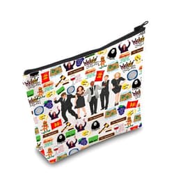 WZMPA Liz & Jack & Tracy Cosmetic Bag Jenna & Kenneth Fans Gift The Girlie Show Travel Makeup Bag Liz TV Show Merchandise (Queen Jordan)