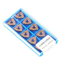 Accusize Industrial Tools WCMT433 Inserts, TiN Coated, Carbide, Cutting Steel, 10 Pc Set, 2139-1030x10