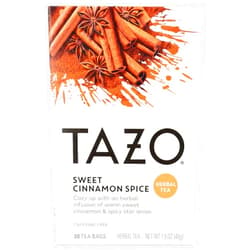 Heywood Tazo Herbal Tea Sweet Cinnamon Spice -- 20 Tea Bags - 2 pc