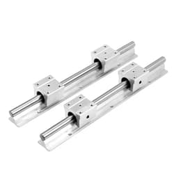 Sorand Linear Rail Shaft,2Pcs 300mm12mm SBR12UU Linear Slide Rail Shaft + 4Pcs Bearing Slide Block for Automated Machines and Equipments CNC DIY