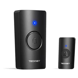 TECKNET Wireless Doorbell 1312FT, IP67 Waterproof Classroom Doorbell Battery-Powered Door Bell, 60 Chimes 5-Level Volume, 4.5-year Battery Life, Electric Doorbells No Plug-in Required for Home