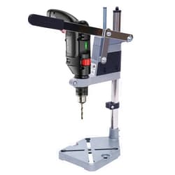 Ringmaster Portable Drill Press Stand Table for drill workbench repair tool, Dual-hole Electric Adjustable Drill Press Stand Bench Clamp Desktop Drill Holder for Drilling Collet (φ38-43mm)