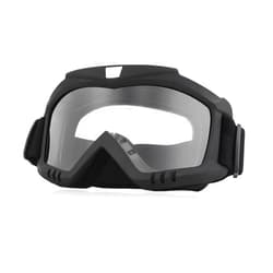 MUQIDA Dirt Bike Goggles, Dustproof Windproof Helmet Ski Goggles with Fog Lens, Wide Vision UV Protection Safety Glasses (Transparent)